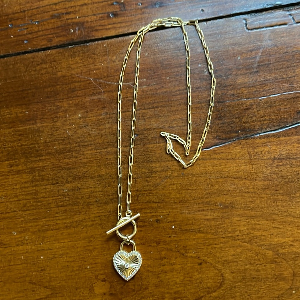 Gold Heart Pendant Necklace